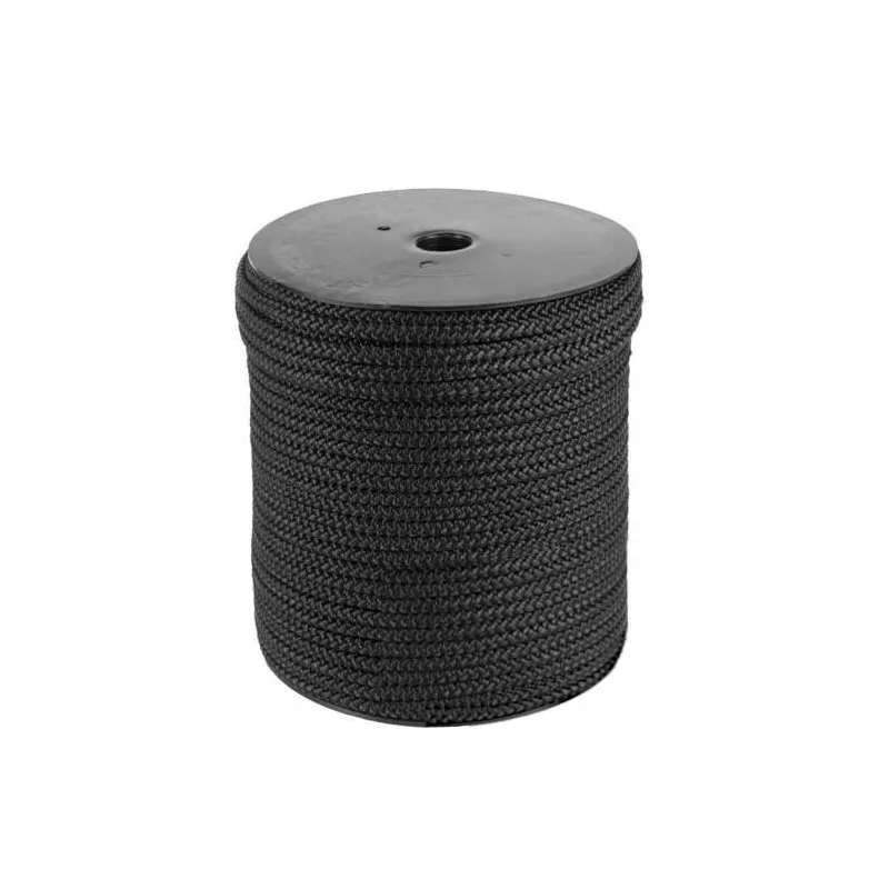 Nylonowy sznur 6mm Sash czarny 100m na  rolce