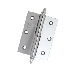 Zawias do drzwi 80x60mm mosiądz chrom połysk rozłączny PRAWY (pl) mod. 1007