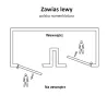 Zawias do drzwi 120x80mm stal nierdzewna INOX rozłączny LEWY (pl) mod. 2007