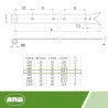 Zawias pasowy 600mm ozdobny czarny do fi. 14mm mod.4200
