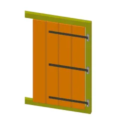 Zawias pasowy 4300-400 prosty czarny