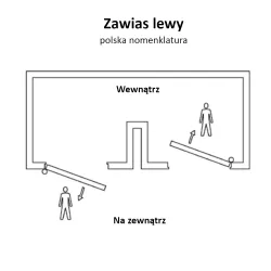 Zawias do drzwi 100x57mm stal złoto antyczne rozłączny LEWY (pl) mod. 405C