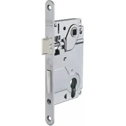 Zamek drzwiowy na wkładkę 85/50 chrom mat F18 CENTRO z ryglem