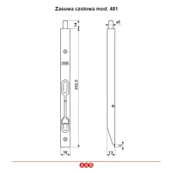 Zasuwa czołowa 401-200 n.brąz AGB KANTRYGIEL