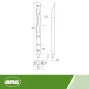 Zasuwa czołowa 150x14mm mosiądzowana KANTRYGIEL mod. 1401