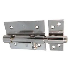 Zasuwka 454-85 niklowana z otworem na  kłódkę