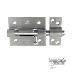 Zasuwka 454-85 inox z otworem na kłódkę