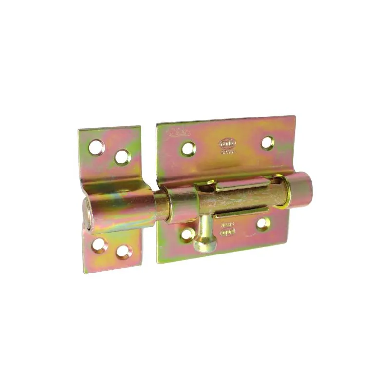 Zasuwka 454-70 żółty ocynk z otworem na  kłódkę