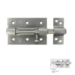 Zasuwka 454-100 INOX z otworem na kłódkę