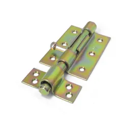 Zasuwka 454-100 żółty ocynk z otworem na  kłódkę