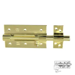 Zasuwka 454-120 mosiądzowana z otworem  na kłódkę