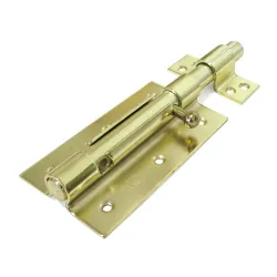 Zasuwka 454-120 mosiądzowana z otworem  na kłódkę