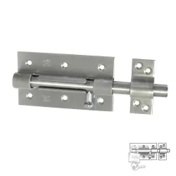 Zasuwka 454-120 INOX z otworem na kłódkę