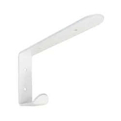 Wspornik półki z wieszakiem stal biały 100x200mm model GAP