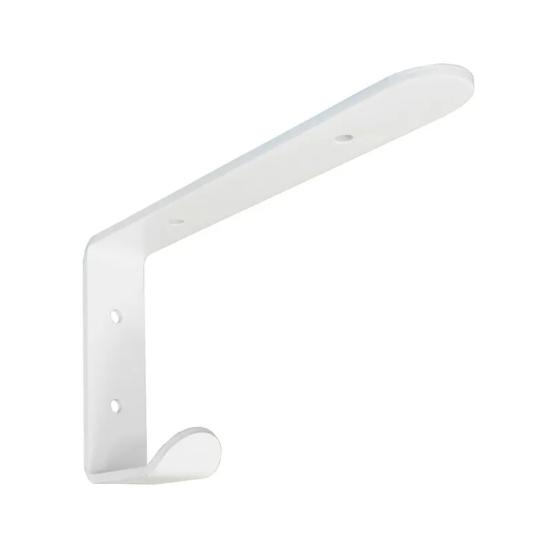 Wspornik półki z wieszakiem stal biały 100x200mm model GAP