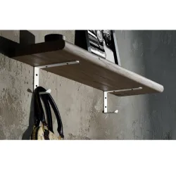 Wspornik półki z wieszakiem stal biały 100x200mm model GAP