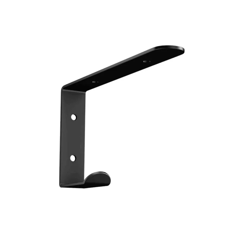 Wspornik półki z wieszakiem stal czarny 100x200mm model GAP