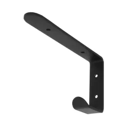 Wspornik półki z wieszakiem stal czarny 100x200mm model GAP