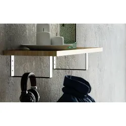 Wspornik półki stalowy czarny 114x208 mm mod. URBAN