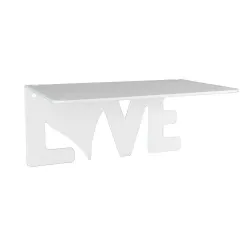 Wspornik półki półka stalowa biała 140x180mm mod. LOVE