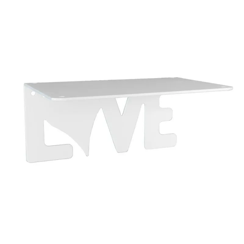 Wspornik półki półka stalowa biała 140x180mm mod. LOVE