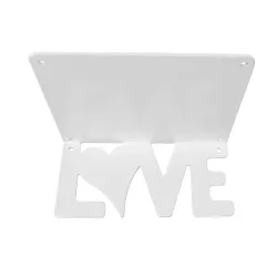 Wspornik półki półka stalowa biała 140x180mm mod. LOVE