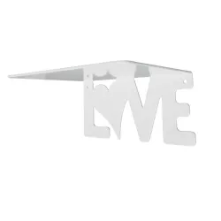 Wspornik półki półka stalowa biała 140x180mm mod. LOVE