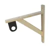 Wspornik półki drewniany 330x280mm z uchwytem na drążek ubraniowy HABITAT