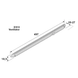 Nawiewnik plastikowy 497mm biały na clips 5000EA mod.XS13