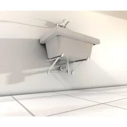 Wspornik pod umywalkę regulowany 260-420x175mm biały MENSOLA PILOZZO