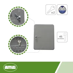 Skrzynka na klucze 30x24x7cm stalowa 45 haczyków mod. 2171