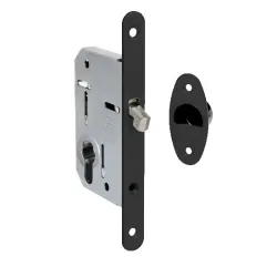 Zamek hakowy na wkładkę 50mm czarny czoło 16x160mm SCIVOLA Tre