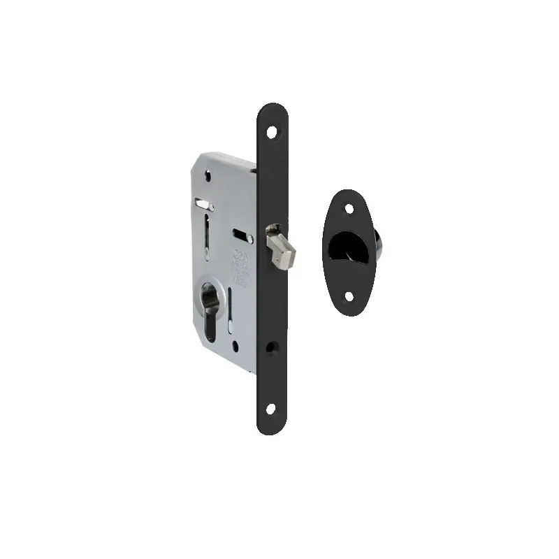 Zamek hakowy na wkładkę 50mm czarny czoło 16x160mm SCIVOLA Tre