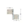 Zawias IPA 11166-90mm Lewy biały RAL9010 stalowy trzpień