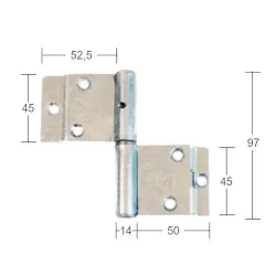 Zawias IPA 11167-90 stal.trzp. Le. gal