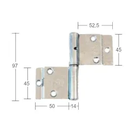 Zawias IPA 11167-90 stal.trzp. Pr. gal