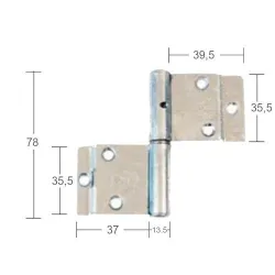Zawias IPA 11173-70 mos.t. Pr. gal