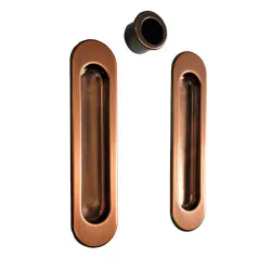 Uchwyty wpuszczane owalne 152x36mm brązowy SCIVOLA-F + uchwyt na palec