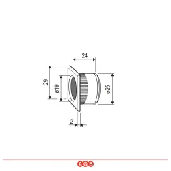 Uchwyt SCIVOLA kwadratowy sat chrom