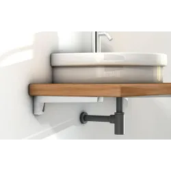 Wspornik pod umywalkę stalowy srebrny 300x100mm MENSOLA LAVABO