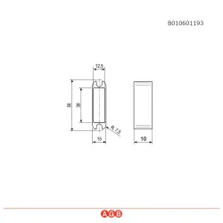 Wkład zaczepu 15x52x10 czarny