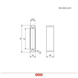 Wkład zaczepu 15x71x10mm czarny