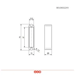 Wkład zaczepu 15x71x20mm plastik beżowy