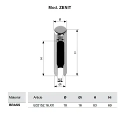 Osłonka zawiasu ZENIT-16 mos brąz