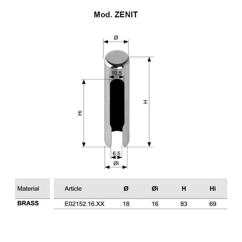 Osłonka zawiasu ZENIT-16 mos nikiel