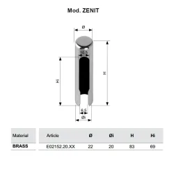 Osłonka zawiasu ZENIT-20 mos sat ch