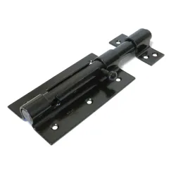 Zasuwka 454-120 czarna z otworem na  kłódkę EAN