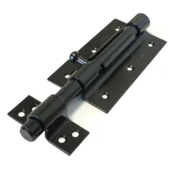 Zasuwka 454-120 czarna z otworem na  kłódkę EAN