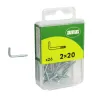 Hak prosty haczyk wkręcany 2x20mm cynkowany 26szt.
