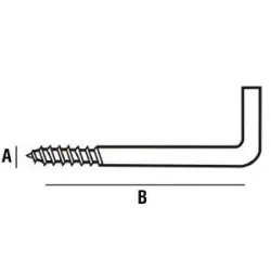 Hak prosty haczyk wkręcany 2,5x25mm biały 22szt.